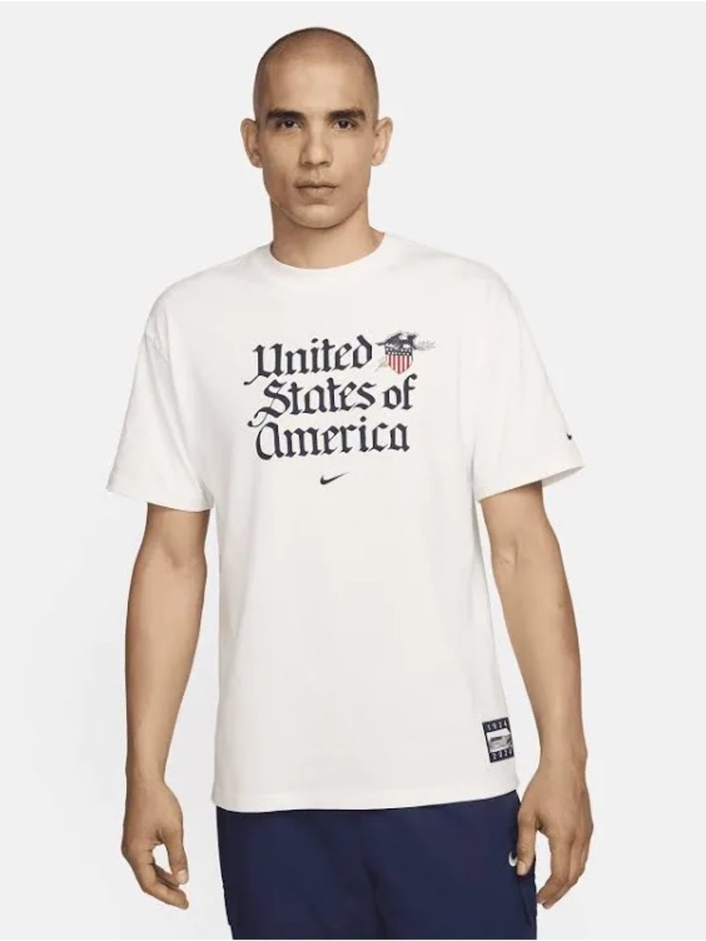 Men's Nike White Team USA Premium Essentials Icon T-Shirt Heavyweight Cotton